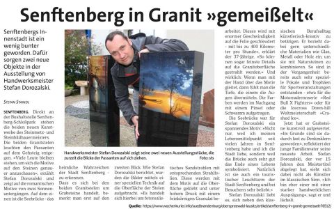 Presse: Senftenberg in Granit 